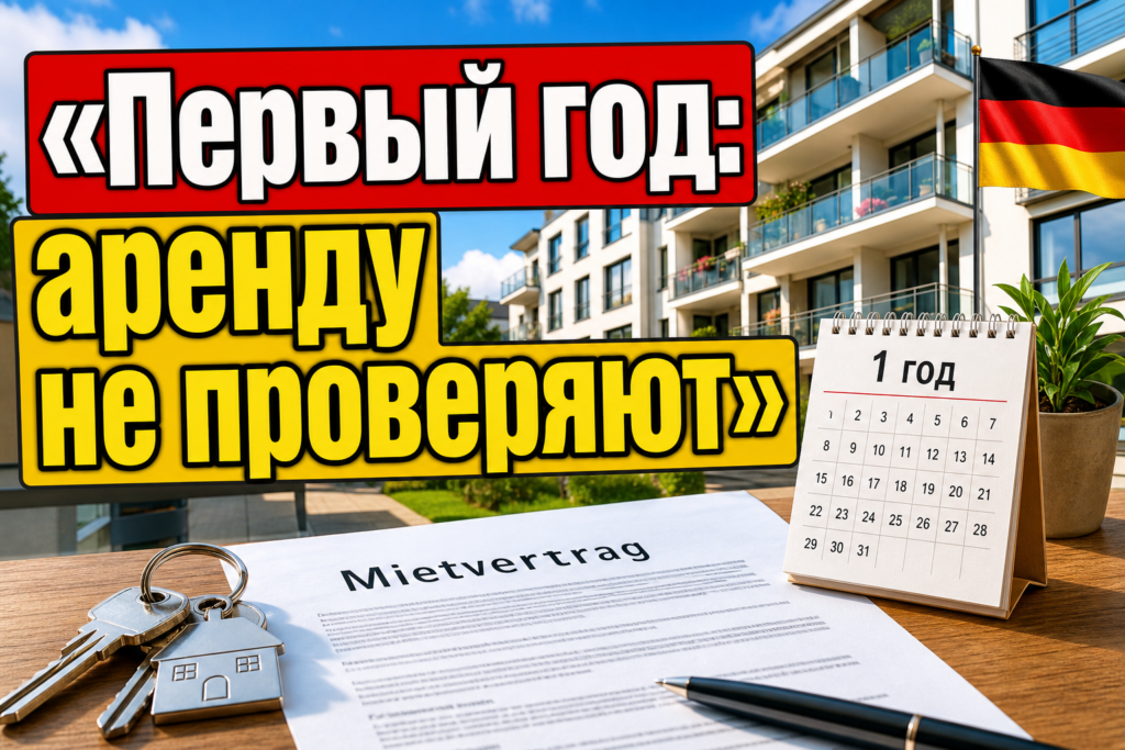 Первый год на пособии - аренду не проверяют. Льготный период (Karenzzeit)