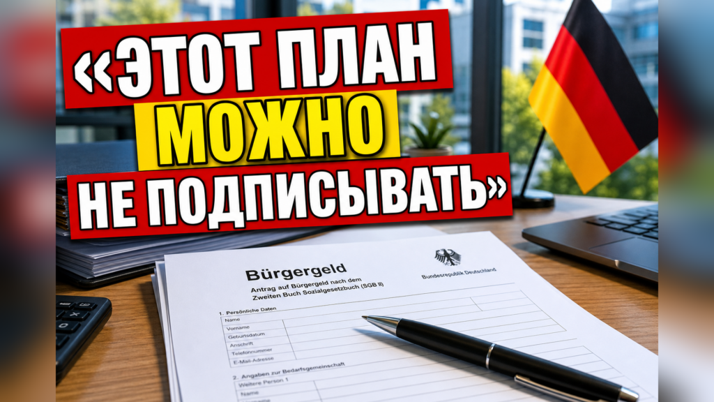 Вас просят подписать план в Джобцентре. А подписывать его не нужно