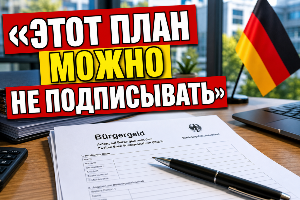 Вас просят подписать план в Джобцентре. А подписывать его не нужно