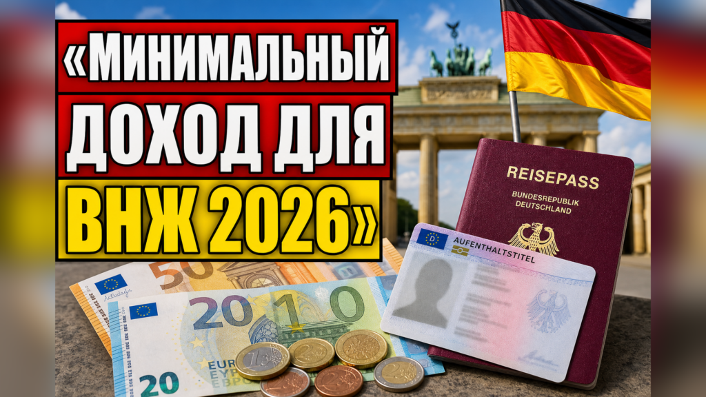 Минимальный доход для ВНЖ в Германии 2026 - сколько нужно зарабатывать (Lebensunterhaltssicherung)
