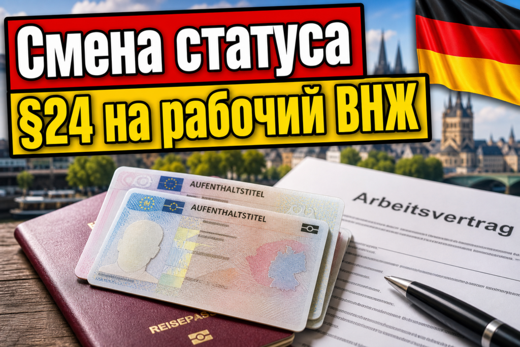 Смена статуса: как перейти с §24 на рабочий ВНЖ (§18a / §18b AufenthG)