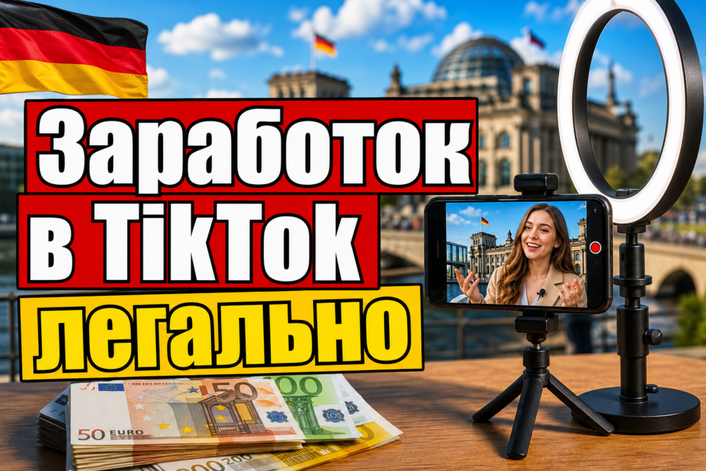 Как легально зарабатывать в TikTok в Германии - налоги, Gewerbe и Bürgergeld