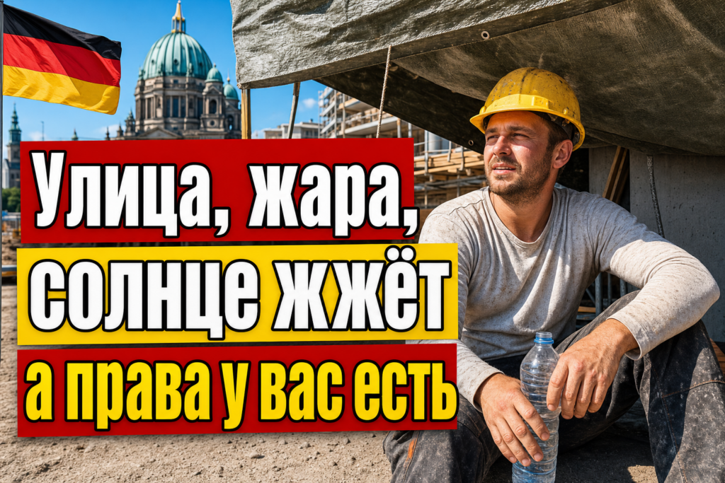 Жара на улице: что обязан сделать работодатель по ASR A5.1?