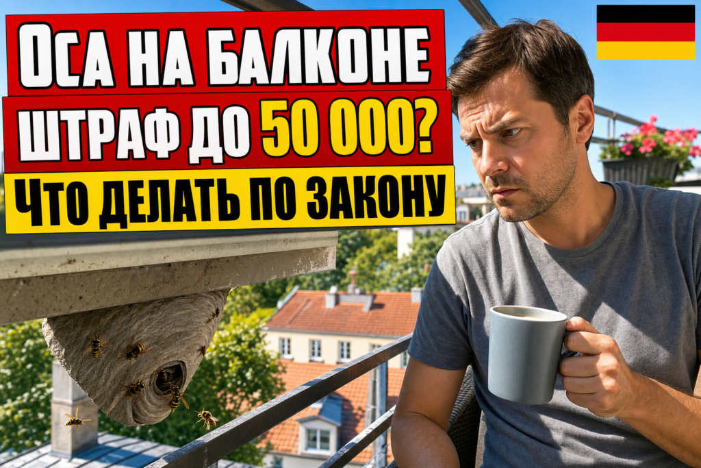 Оса на балконе в Германии: можно ли её убить?