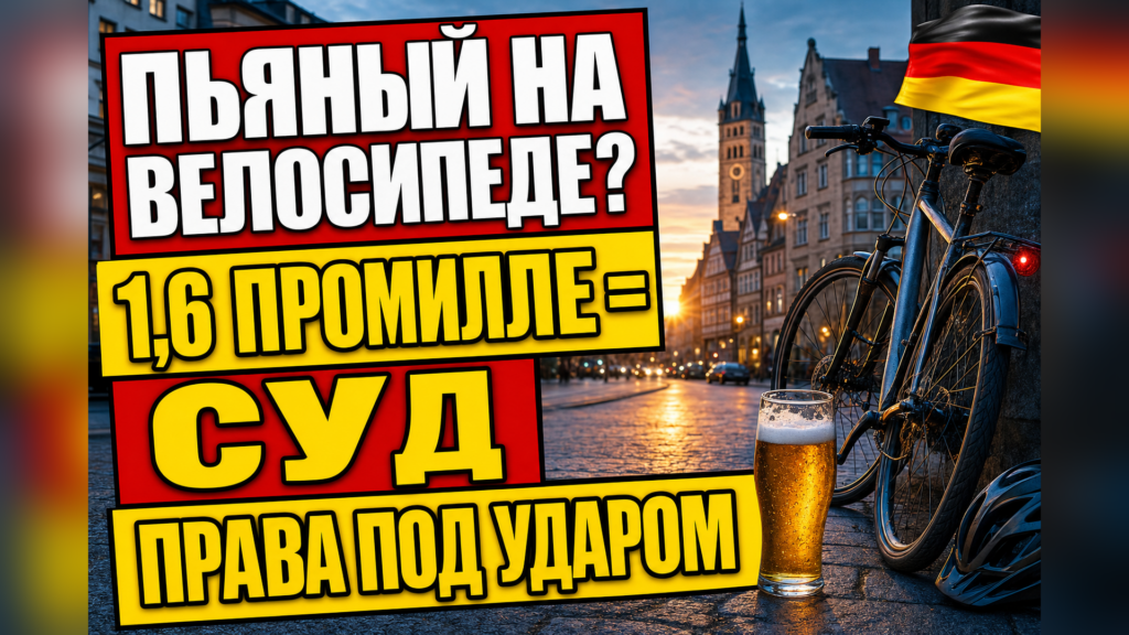 Алкоголь и велосипед в Германии: со скольки промилле проблемы?