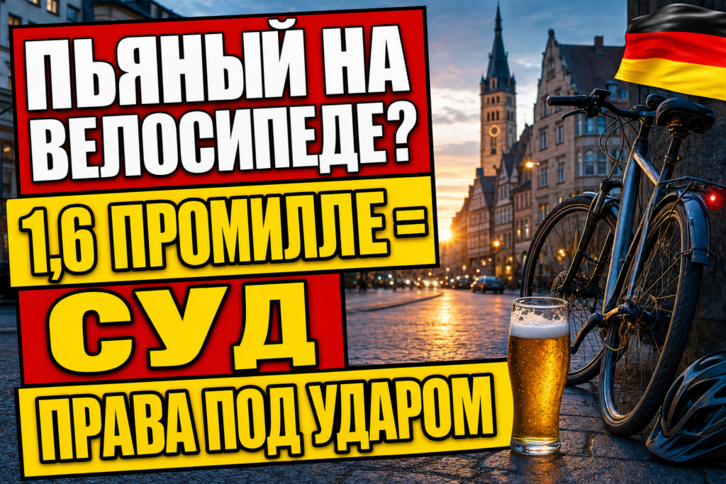 Алкоголь и велосипед в Германии: со скольки промилле проблемы?