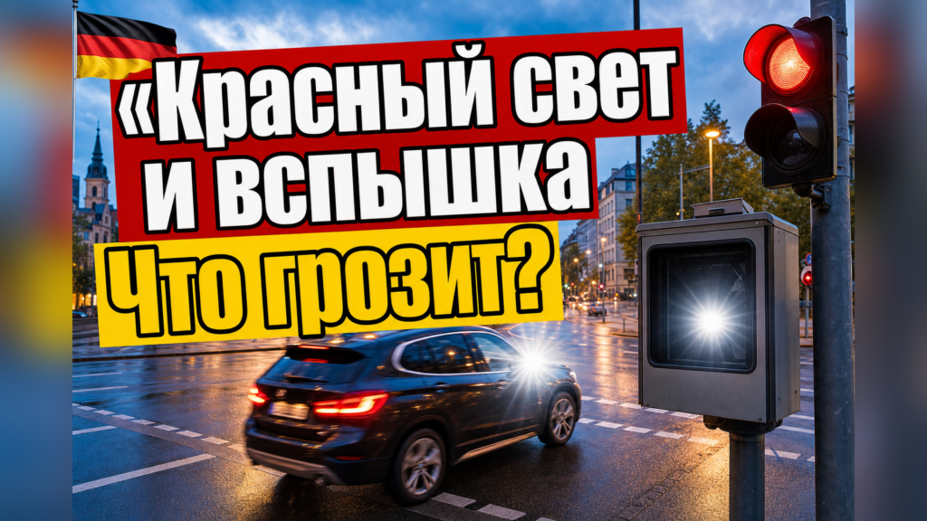 Проехал на красный в Германии: что значит вспышка камеры?