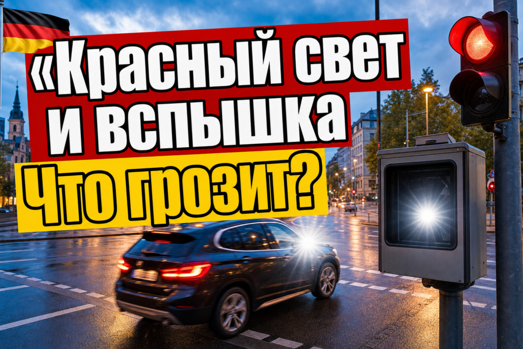 Проехал на красный в Германии: что значит вспышка камеры?