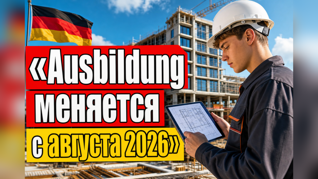 Ausbildung с августа 2026: что меняется в строительстве и транспорте?
