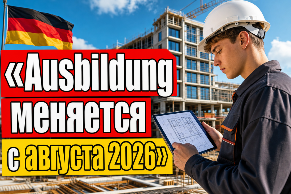 Ausbildung с августа 2026: что меняется в строительстве и транспорте?