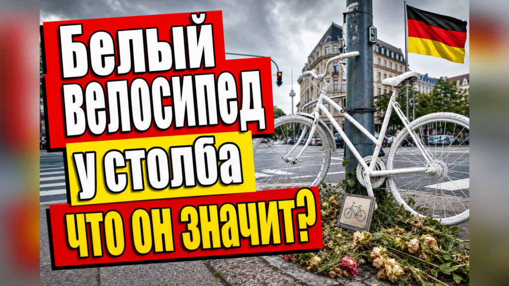 Белый велосипед у дороги в Германии: что это значит?