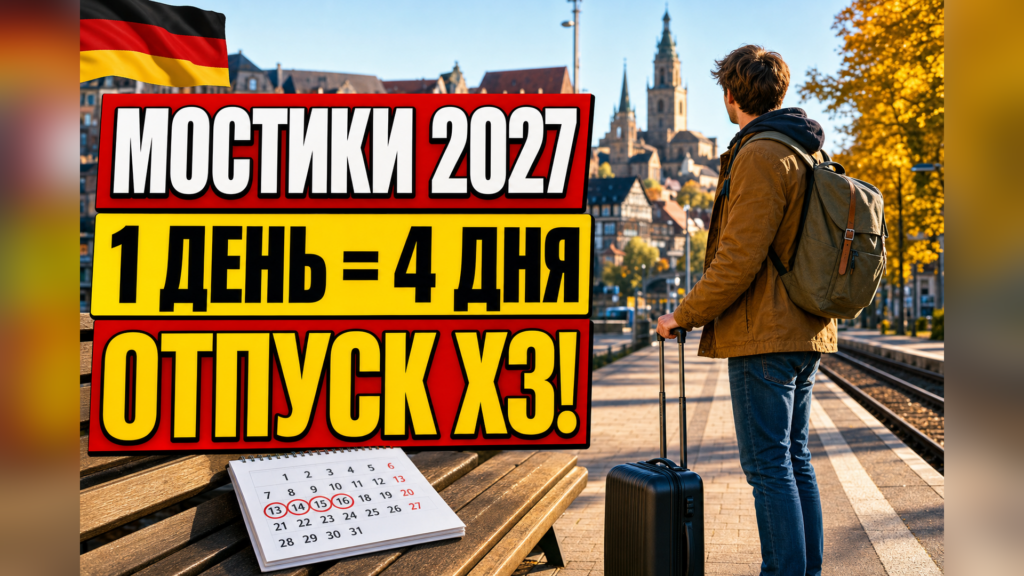 Brückentage 2027: как продлить отпуск в Германии на праздники?