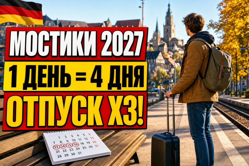 Brückentage 2027: как продлить отпуск в Германии на праздники?