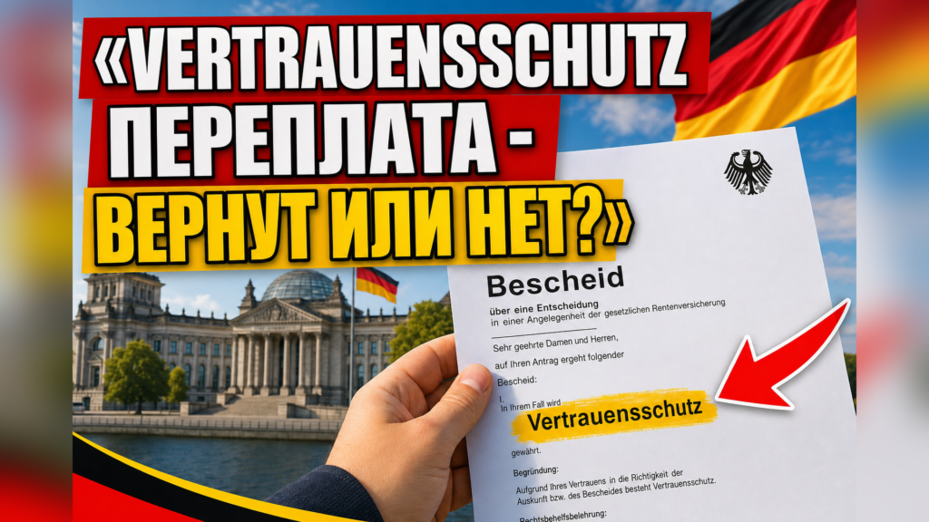 Что такое Vertrauensschutz (защита доверия) в Германии?