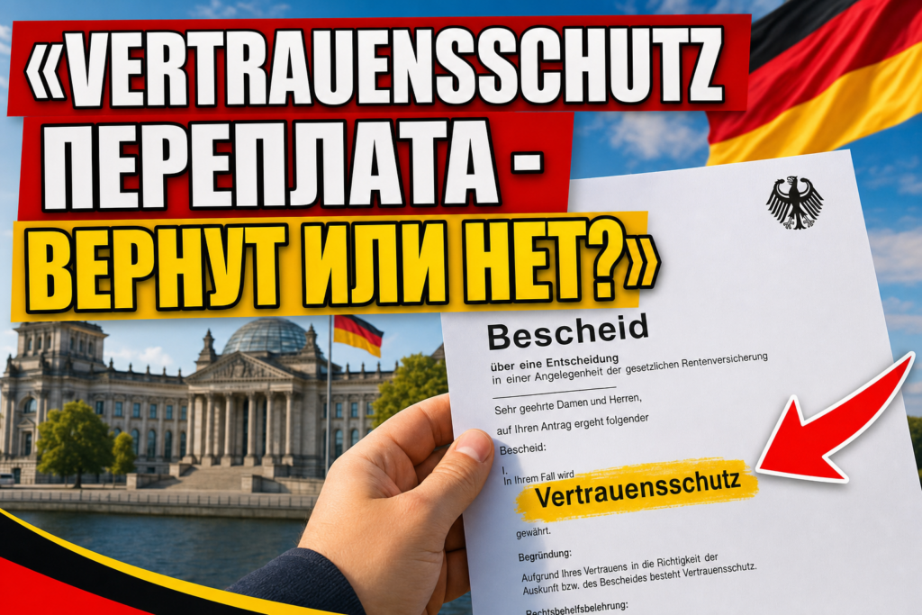 Что такое Vertrauensschutz (защита доверия) в Германии?