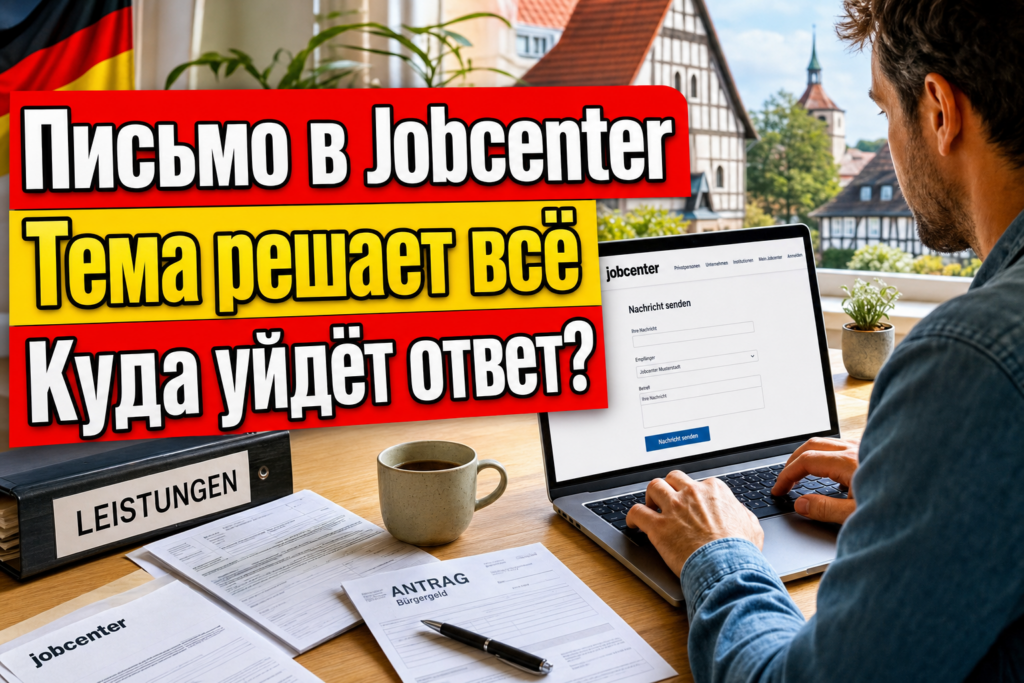 Как выбрать правильную тему письма в Jobcenter?