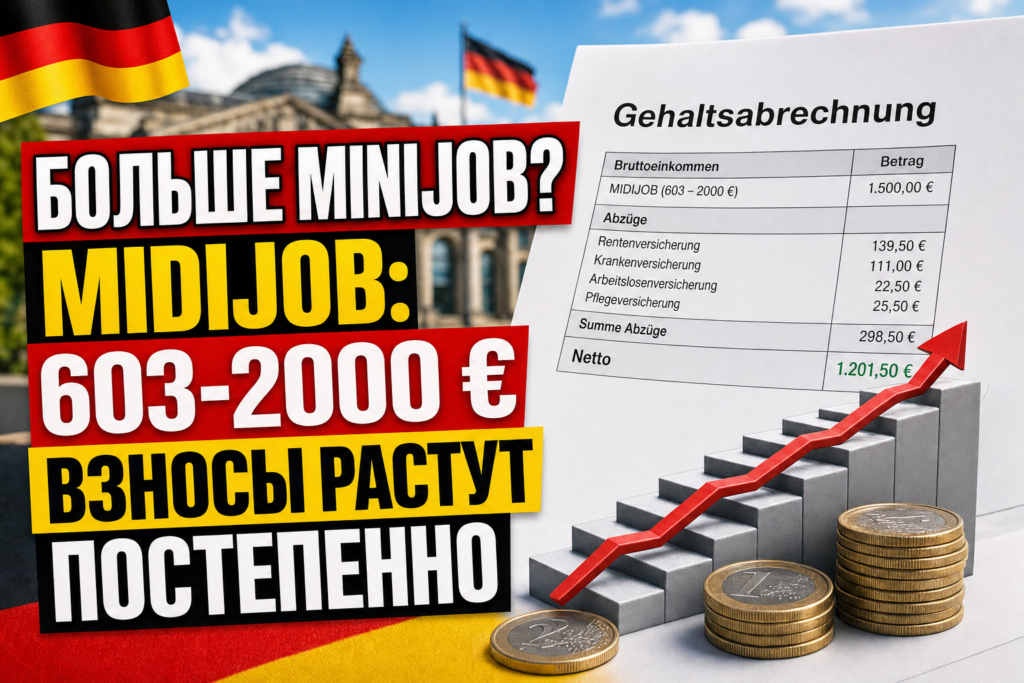 Что такое Midijob (Übergangsbereich) и чем он отличается от Minijob?