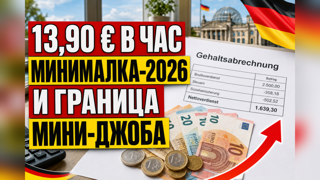 Минимальная зарплата в Германии 2026: сколько в час и в месяц?