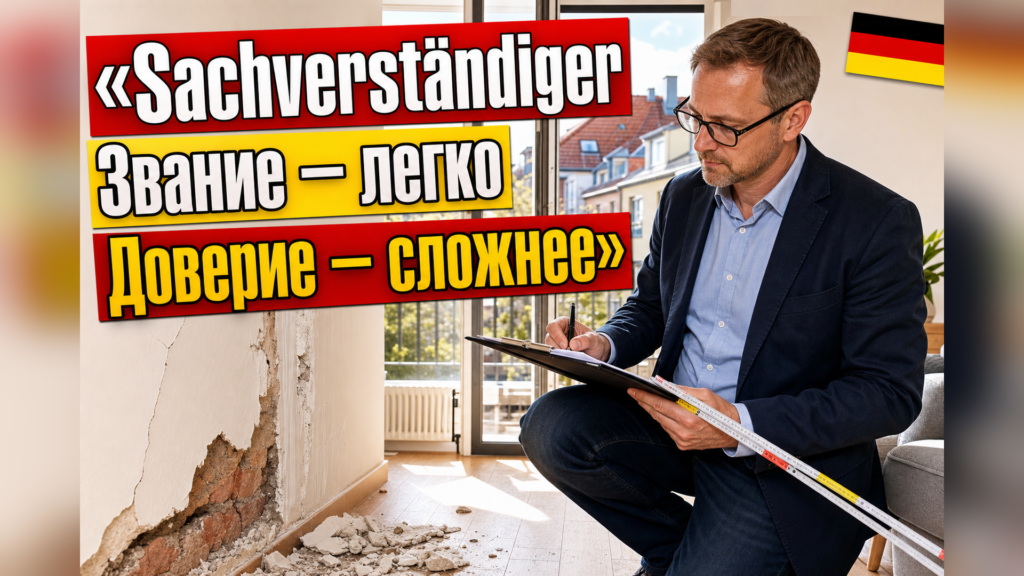 Как стать Sachverständiger (экспертом) в Германии?