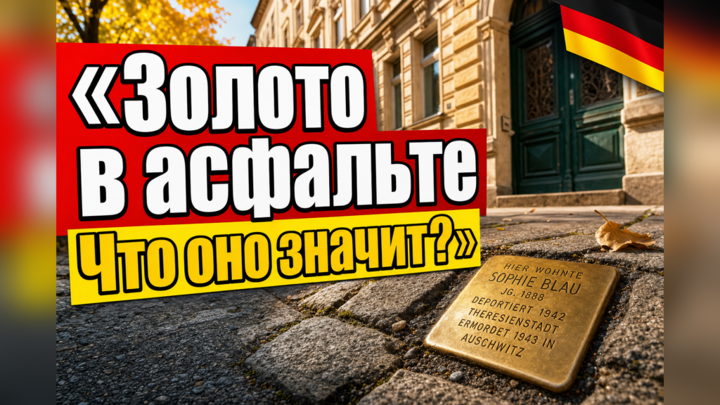 Что означают золотистые таблички в тротуарах Германии?