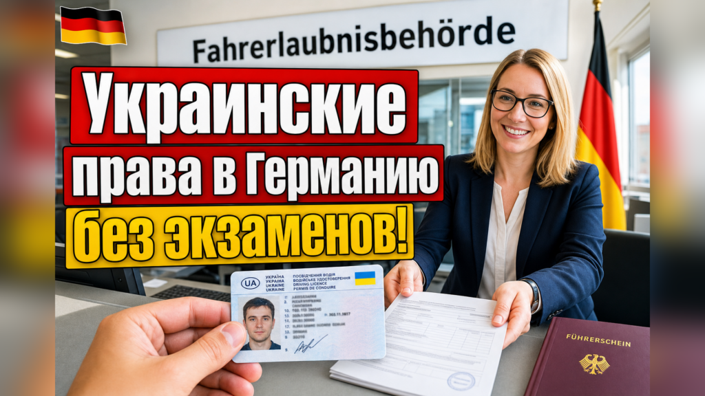 Украинские права в Германии: обмен без экзаменов с 18 августа 2026