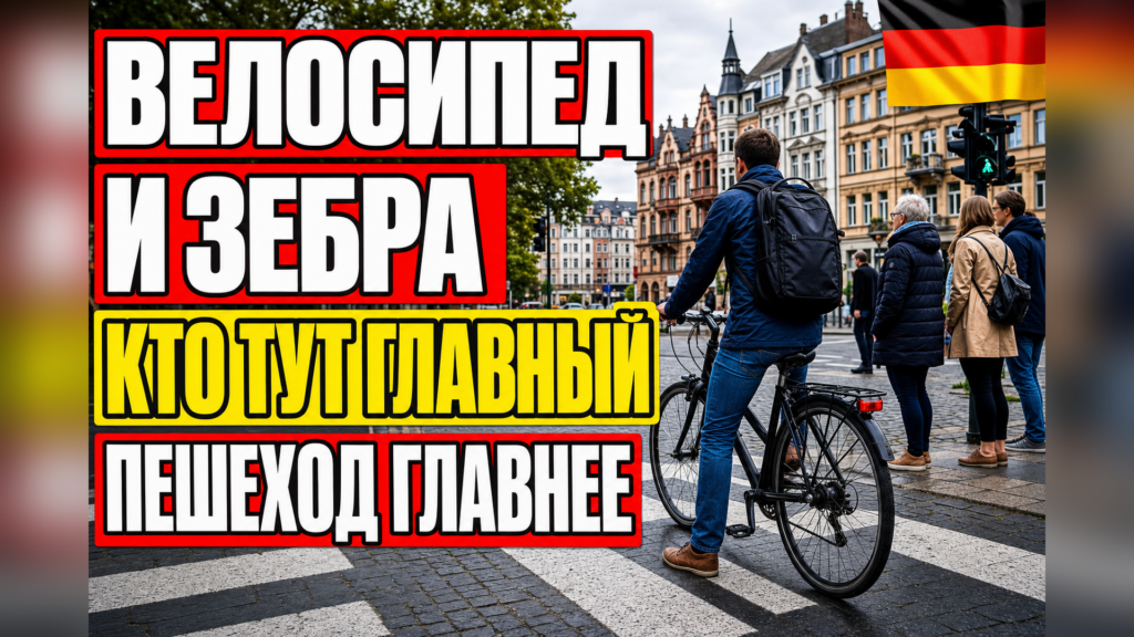 Велосипед и зебра в Германии: кто кому уступает?