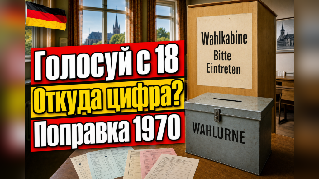 Почему в Германии голосуют с 18 лет?