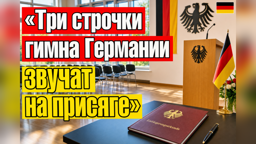 Почему на Einbürgerungsfeier поют только 3-ю строфу?
