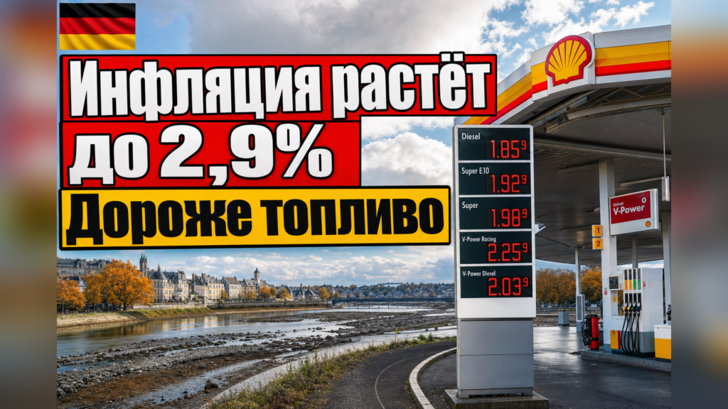 Инфляция в Германии выросла в августе до 2,9%