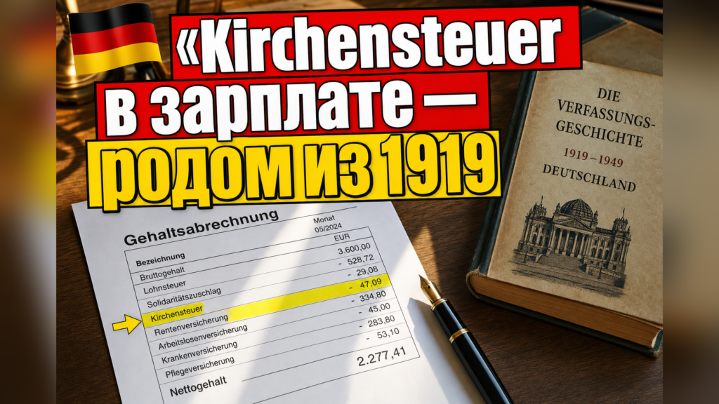 Откуда в зарплате Kirchensteuer в Германии?
