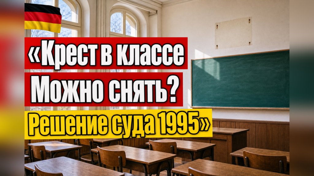 Почему крест могут снять со стены в баварской школе?