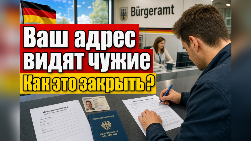 Как закрыть свой адрес в Melderegister в Германии?