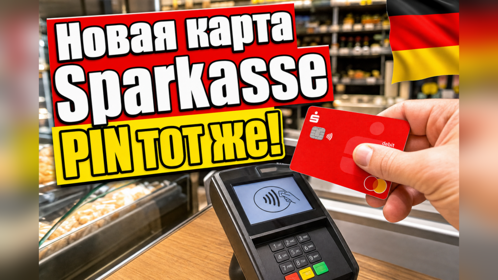 Пришла новая карта Sparkasse: что делать?