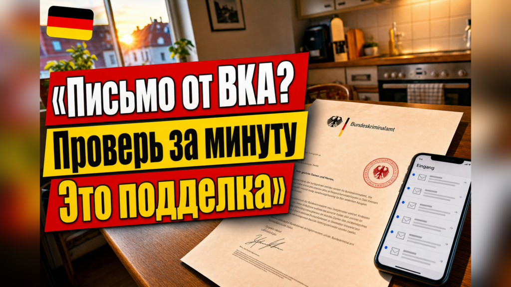 Как распознать поддельное письмо от Bahn и BKA?