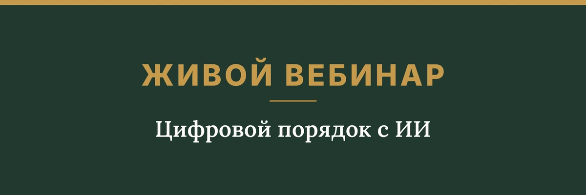 Обложка товара: живой вебинар «Цифровой порядок с ИИ»