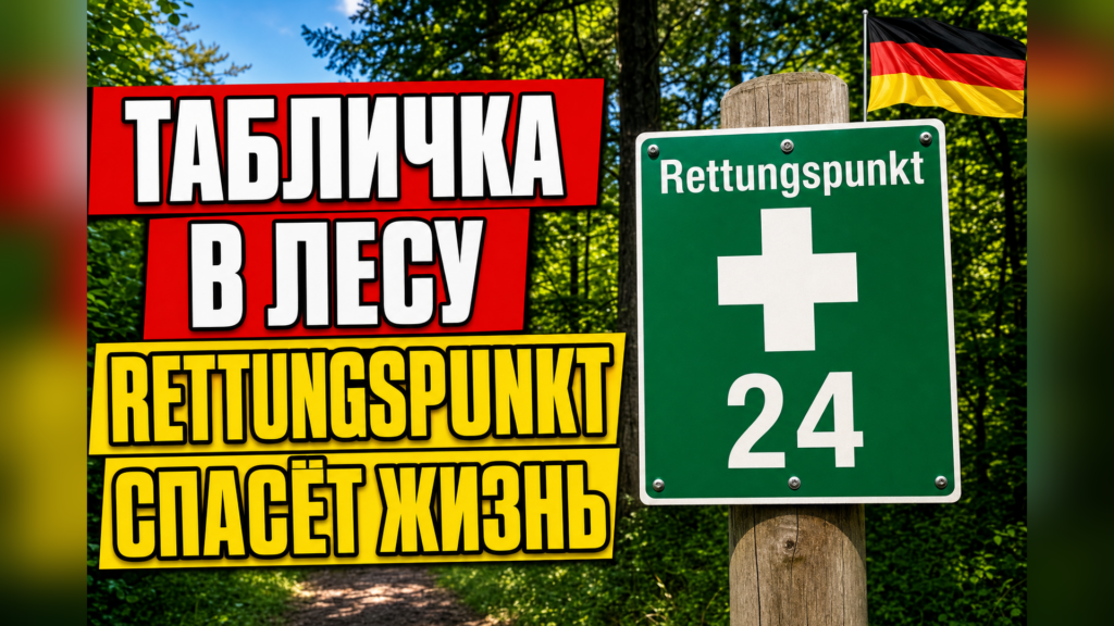 Rettungspunkt в лесу: как таблички помогают спасателям