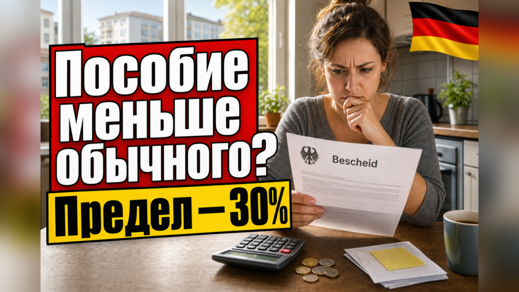Сколько Jobcenter может удержать из Bürgergeld за долги?