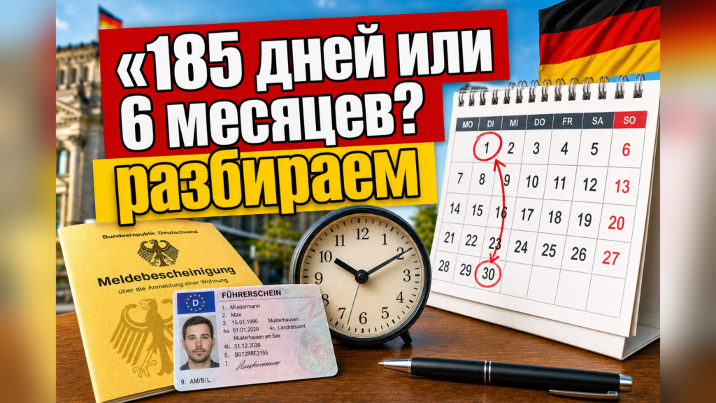 Правило 185 дней и права, полученные после переезда в Германию