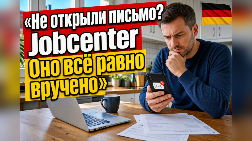 Jobcenter: письмо считается вручённым, даже без открытия?