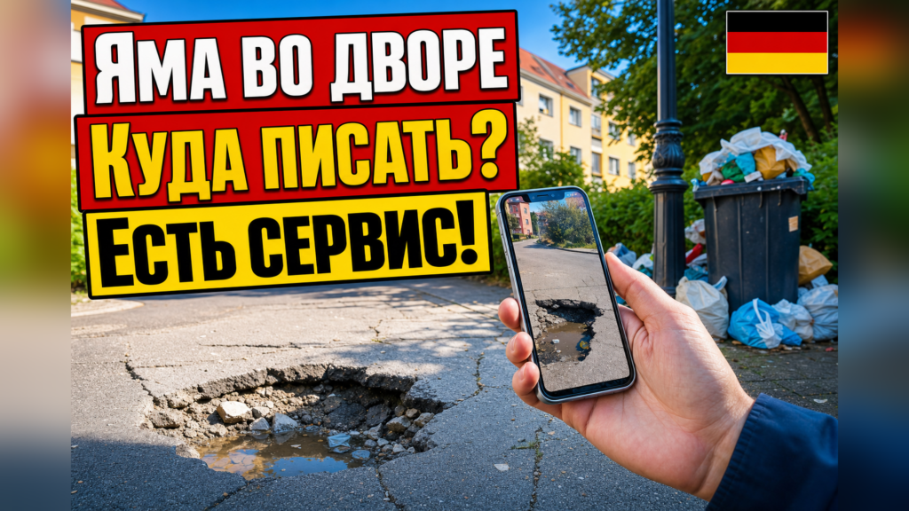 Куда сообщить о яме или мусоре в Германии?