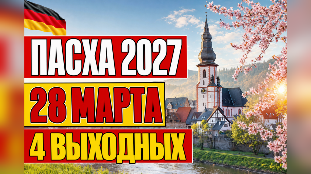 Пасха в Германии 2027: даты, выходные и каникулы